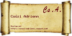 Csúzi Adrienn névjegykártya