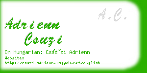adrienn csuzi business card